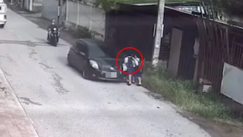 ตามหาเก๋งดำ ชนเด็ก ป.5 กระเด็น หญิงคนขับลงมาดู ต่อว่าซ้ำ เล่นกันไม่ดูรถ