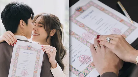 หมาก-คิม ได้ฤกษ์ดี จดทะเบียนสมรสเป็นสามีภรรยาที่ถูกต้องตามกฎหมาย 