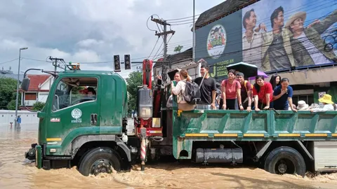 "เชียงใหม่" เตรียมรับน้ำอีกรอบ ประกาศเตือนพื้นที่เสี่ยง 7 โซน