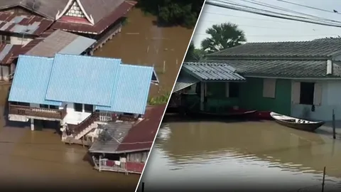 อยุธยาถูกน้ำท่วมแล้ว 7 อำเภอ จมเกือบทุกหลัง ชลประทานผันน้ำลงทุ่งแล้ว 4,000 ไร่