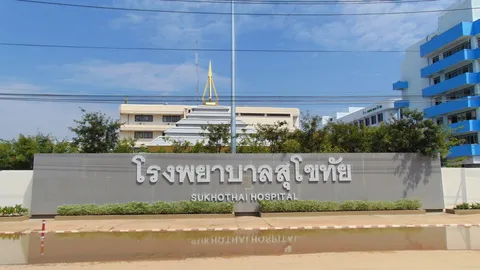 น้ำท่วมหน้าโรงพยาบาลสุโขทัยคลี่คลายแล้ว ระดับน้ำในแม่น้ำยมลดระดับ