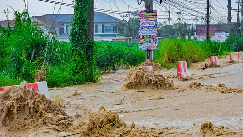 พิษฝนถล่มหนัก สัตหีบจมซํ้าซาก ยะลาสังเวย 1 ศพ!