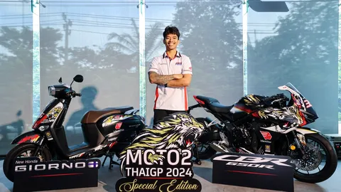 โคตรเท่ New Honda Giorno+ และ CBR650R ลายพิเศษ ThaiGP 2024 Special Edition  