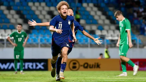 มาช้าแต่มานะ "ทีมชาติไทย U17" ยิงครึ่งหลังชนะ "เติร์กเมนิสถาน" ชิงแชมป์เอเชีย รอบคัดเลือก