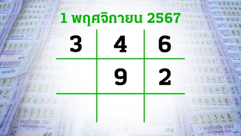 โค้งสุดท้ายหวย "เลขเด็ดงวดนี้" 1/11/67 ลุ้นโชคได้ที่ไทยรัฐทีวี-ไทยรัฐออนไลน์