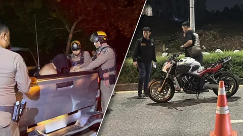 แจ้งข้อหาหนัก หนุ่มเยอรมันซิ่งบิ๊กไบค์แหกด่าน ชนรองสารวัตรจราจร สภ.เมืองพัทยา