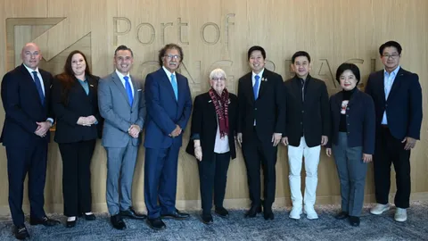 พาณิชย์ คุย Port of Long Beach ท่าเรือยักษ์ใหญ่ เล็งส่งออกสินค้าไทยเข้าสหรัฐฯ เพิ่ม