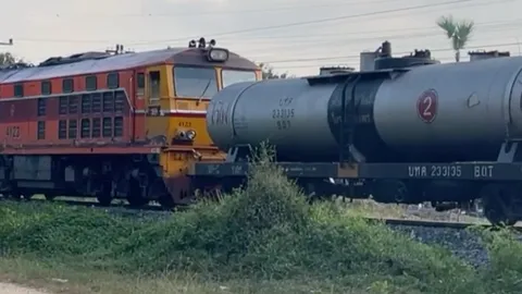 ระทึก รถไฟบรรทุกน้ำมันพุ่งชนฝูงวัว หัวจักรพัง ตายเกลื่อน 6 ตัว ไม่พบเจ้าของ