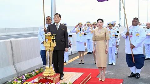 "ในหลวง" เปิดสะพาน "ทศมราชัน" เฉลิม 2 โอกาสมหามงคล พิธีบรมราชาภิเษก-6 รอบ