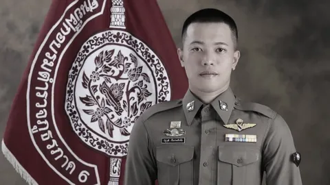 อาลัย "ส.ต.ท.ณัฐวัฒน์" ถูกกระบะขนแรงงานต่างด้าว แหกด่านชนเสียชีวิต
