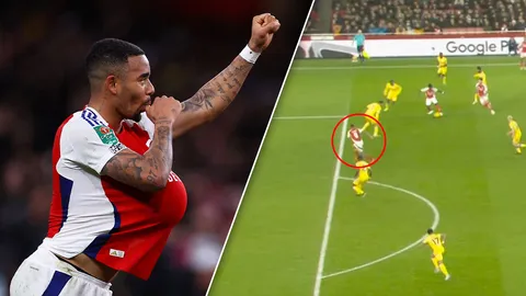 แฟนบอลร้อง! ล้ำหน้าหรือไม่ จังหวะ "เชซุส" ซัดให้ อาร์เซนอล ขึ้นนำ พาเลซ 2-1 คาราบาวคัพ รอบ 8 ทีม