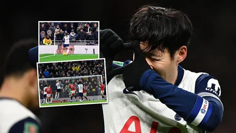 ย้อนจังหวะ "ซน ฮึง มิน" เตะมุมเข้าประตูใส่ "แมนยูฯ" คล้ายแข้ง "สเปอร์ส" กดใส่ "บายินเดียร์" (คลิป)