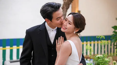 จัดวิวาห์หวาน เจมส์จิ-โฟม แบบเรียบง่าย หอมแก้มอวด เพาะบ่มรัก 10 ปี (คลิป)