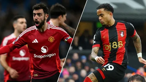 มาแล้ว รายชื่อ 11 ตัวจริง "แมนยูฯ" ดวล "บอร์นมัธ" ศึกพรีเมียร์ลีก ผีแดงลุ้นหนีที่ 13