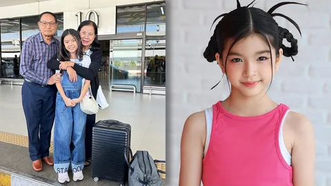 เปิดโมเมนต์น่ารัก น้องมะลิ ลูกพ่อปอ ทฤษฎี ดูแลปู่ย่าที่บินมาจากบุรีรัมย์