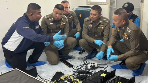 รวบบอสชาวจีน ขบวนการแก๊งคอลเซ็นเตอร์ เปิดออฟฟิศย่านหัวหมาก ยึดซิมบ็อกซ์ รุ่นใหม่