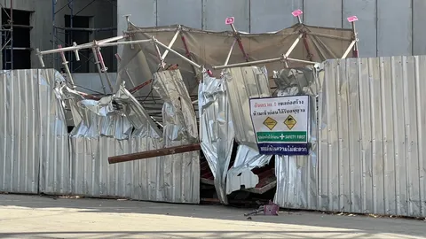 นั่งร้านไซต์ก่อสร้าง หล่นทับคนงานดับ 1 เจ็บ 1 สามีเห็นศพ ร่ำไห้เข้าไปกอด