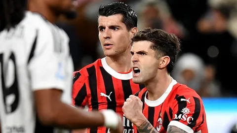 ผลบอล เอซี มิลาน รัวแซง ยูเวนตุส เข้าชิงซูเปอร์โคปปาฯ ชน อินเตอร์ มิลาน