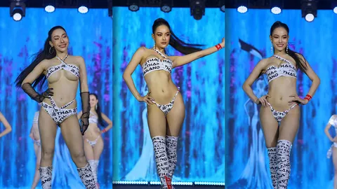 ชาวเน็ตวิจารณ์แรง มิสแกรนด์ร้อยเอ็ดใช้เทปพันตัวแทนชุดว่ายน้ำ มันดูไม่เหมาะสม