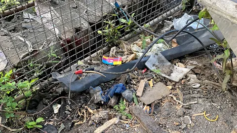 กรรมติดจรวด! ขโมยตัดสายไฟ ช็อตสยองคาที่