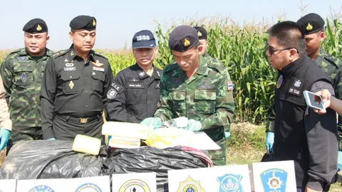 ทหารยิงปะทะแก๊งค้ายา แบกเป้ลัดเลาะช่วงเช้ามืด-ลุยน้ำหนีไปได้ ยึดยาบ้า 6 แสนเม็ด