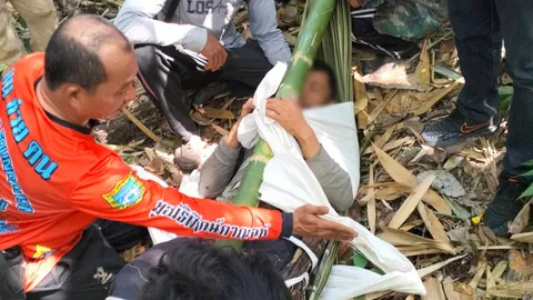 รอดปาฏิหาริย์ ระดมค้นหาหนุ่มหายไปในป่า 8 วัน พบนอนขาหัก สภาพอิดโรย