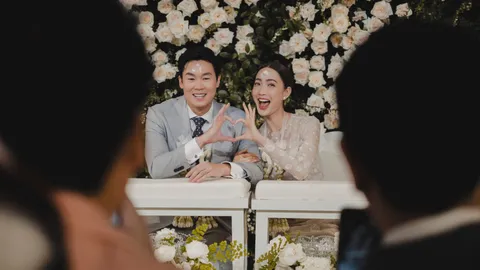 ประมวลภาพงานแต่ง แต้ว ณฐพร-ไฮโซณัย วิวาห์หวานสุดอบอุ่น พร้อมจดทะเบียนสมรส