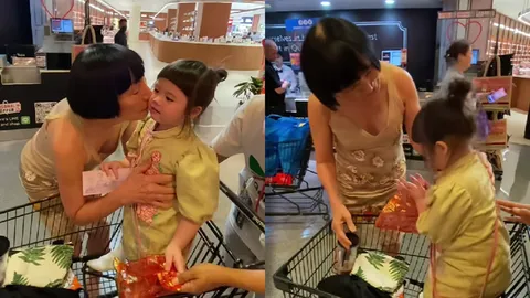 น่ารักมาก ม้า อรนภา ให้อั่งเปา น้องเกล ยายหลานกอดหอมกันฟอดใหญ่ด้วยความคิดถึง