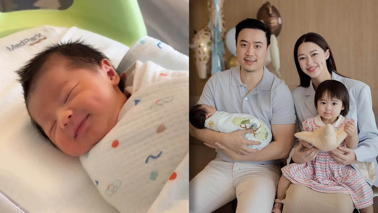 แพทริเซีย โพสต์ภาพแรก น้องแพทริค ลูกชาย โมเมนต์รวมตัว 4 คนพ่อแม่ลูกสุดอบอุ่น