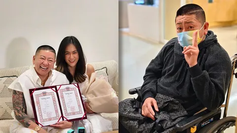 ปีใหม่-ป๋าต๊อบ แอดมิต รพ. ทั้งคู่ แต่ดีใจได้ใช้สิทธิ์คู่สมรสเซ็นเอกสารแทนได้