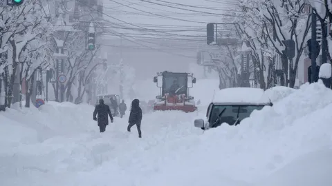 ภาคเหนือญี่ปุ่นขาวโพลน หิมะถล่มฮอกไกโดหนักทุบสถิติ