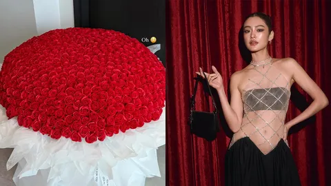 วาเลนไทน์หวานมาก โยเกิร์ต ณัฐฐชาช์ โพสต์ดอกกุหลาบช่อโต สงสัยปีนี้จะไม่โสดแล้ว