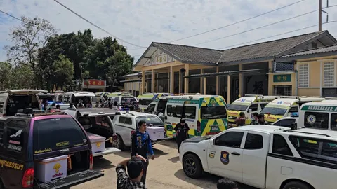 รถกู้ภัย 40 คัน เคลื่อนศพผู้เสียชีวิต รถบัสคว่ำเขาโทน กลับภูมิลำเนา