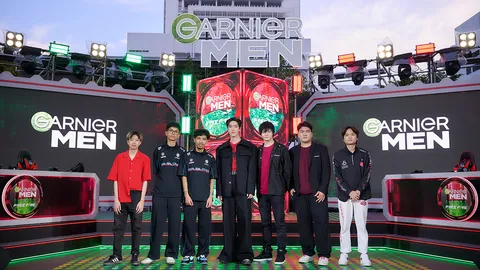 Garnier Men AcnoFight แท็กทีม FREE FIRE ดึง ต่อ ธนภพ ร่วมทัพ 6 โปรเพลเยอร์เอาชนะปัญหาสิวกลางสยาม