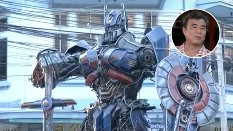 “เฮียเซ้ง” คนสร้างหุ่นออพติมัส ไพร์ม ยอมรับขอเรี่ยไรเงินจริง แต่ทำบุญเท่าไหร่ก็ได้