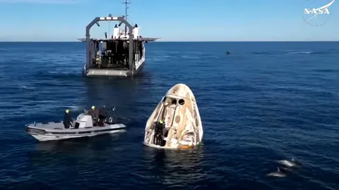 เฮลั่น 2 นักบินอวกาศติดบน ISS 9 เดือน กลับถึงโลกอย่างปลอดภัยแล้ว