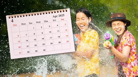 วันหยุดสงกรานต์ 2568 "ข้าราชการ-ธนาคาร" หยุดวันไหนบ้าง เช็กวิธีหยุดยาว 9 วัน