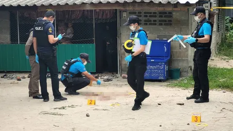 คนร้ายแต่งชุดดำ จับลุงวัย 64 มัดมือไขว้หลัง ก่อนจ่อยิงดับหน้าบ้าน