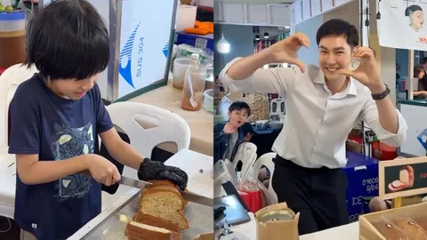 แอมป์ พีรวัศ ลุยอาชีพพ่อค้า ไม่หมิ่นเงินน้อย แถมพาลูกชายมาช่วยขาย (คลิป)