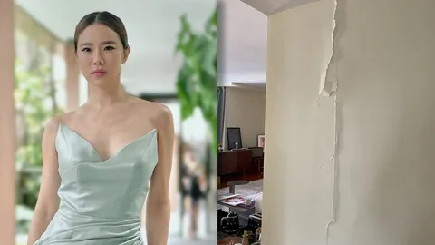 คริส หอวัง เปิดภาพคอนโดหลังแผ่นดินไหว กำแพงมีรอย-ข้าวของร่วงระเนระนาด
