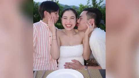 พ่อพี จับท้อง แพท ณปภา แบบมีนัยยะ ทำเอาคนแห่ยินดี 'หลานมาแล้วใช่ไหม'