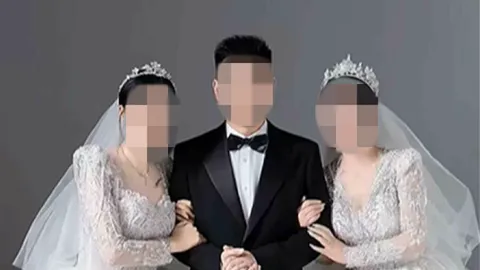 ชาวเน็ตวิจารณ์ยับ หนุ่มจีนจัดงานวิวาห์กับเจ้าสาว 2 คน ขัดต่อกม.จีน