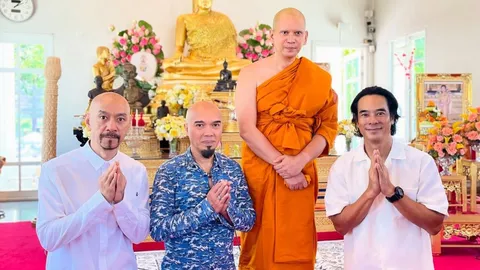 แมว จิรศักดิ์ เข้าพิธีอุปสมบทเรียบง่าย คนบันเทิงร่วมอนุโมทนาบุญ