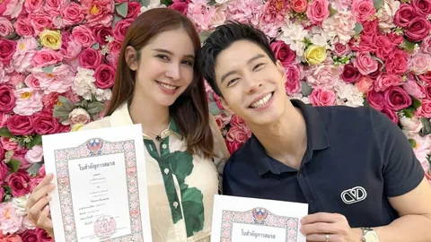 แบม ปีติภัทร จูงมือ กวาง ช้องมาศ จดทะเบียนสมรส ต้อนรับสมาชิกใหม่บ้านคูตระกูล