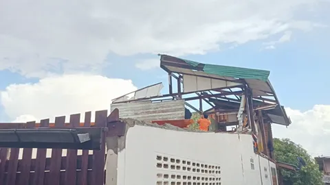 พายุฤดูร้อนถล่ม อ.จัตุรัส ชัยภูมิ บ้านเรือน-วัด พังเสียหายกว่า 121 หลัง