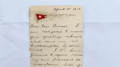 ประมูลจดหมาย เขียนก่อน "ไททานิก" อับปาง ทะลุ 13.38 ล้าน