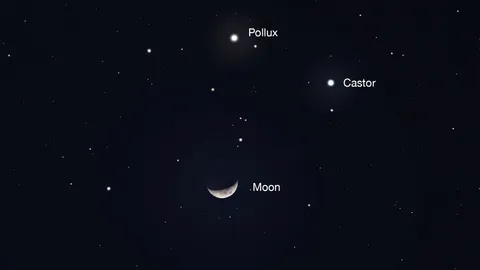 คืนนี้ห้ามพลาด ดาวเคียงเดือน รูป "พระจันทร์ยิ้ม" สังเกตได้จนถึงเวลา 23.00 น.