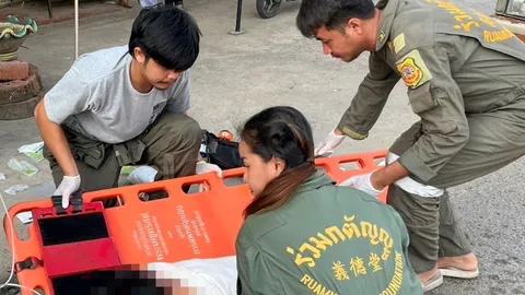 ผัวขี้ยาฆ่าเมีย มีดจ้วงแทง ตายสยองริมถนนหน้าร้านเซเว่นฯ อ้างโมโหหึงหวง