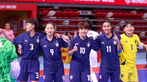 “ฟุตซอลหญิงไทย” ถล่ม “ฮ่องกง” ลิ่วรอบรองฯ ชิงแชมป์เอเชีย - “เวียดนาม” ฝันสลาย