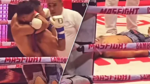 กรรมการ ONE ถึงขั้นโพสต์! “นักมวยเขมร” ใส่ท่าล็อกคอ “นักมวยเมียนมา” เกือบเกิดเรื่องใหญ่ (คลิป)